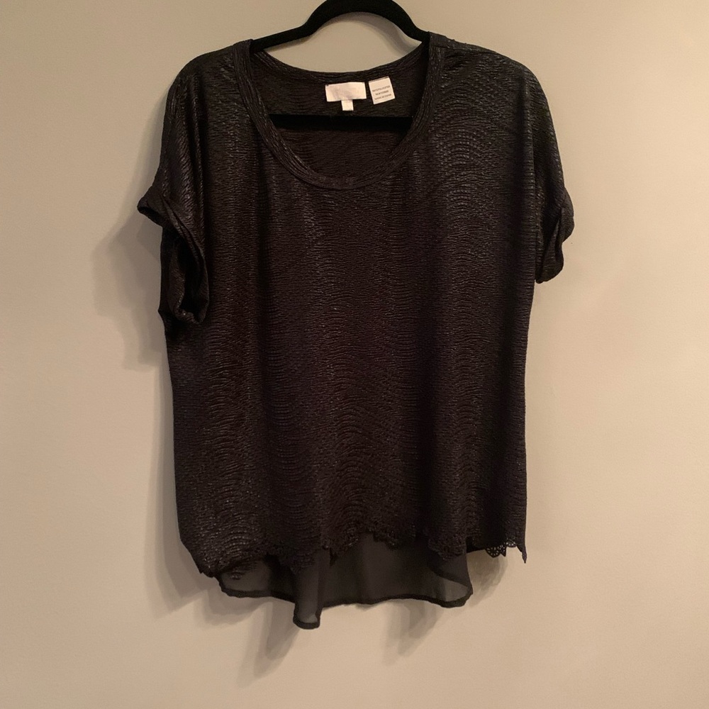 Miss me black short sleeve shirt